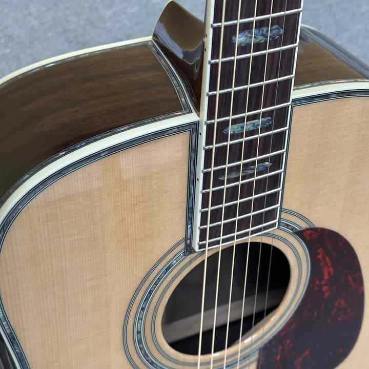 Acoustic Guitar Fingerboard Features EQ Technology Wood Color Acoustic Guitar D45